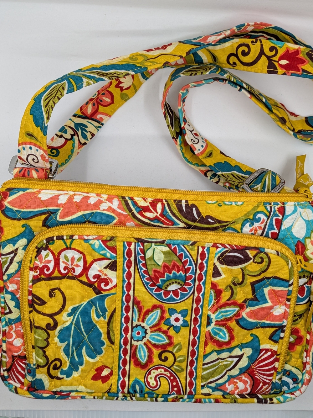 Vera Bradley Quilted Cotton Crossbody Bag - Retired Provencal Pattern